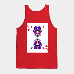 Queen of Hearts Playing Card Tank Top